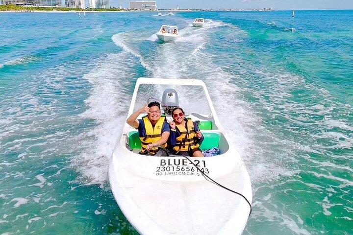 Speedboat e snorkel Cancun aventura com transporte