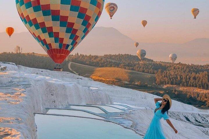 Pamukkale, Hierápolis y paseo en globo aerostático desde Antalya