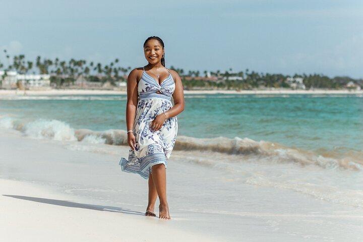 Fotografia de 1 hora na praia em Punta Cana com transferência de ida e volta