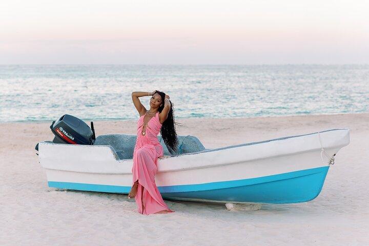 Fotografia de 1 hora na praia em Punta Cana com transferência de ida e volta