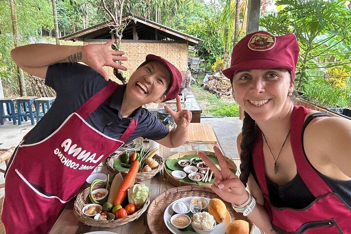 チェンライ: ギヴグリーンファームハウスでランナー家庭料理教室