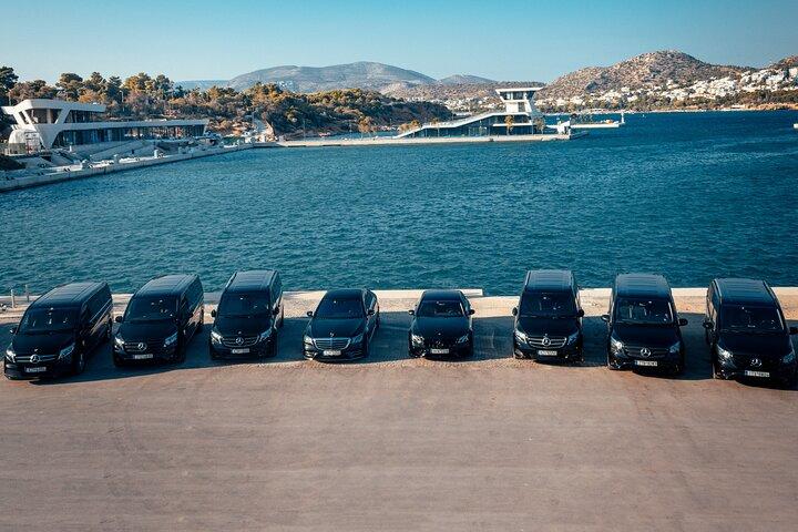Luxe privétransfer Athene luchthaven van/naar Piraeus (haven)