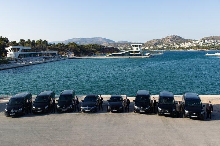Luxe privétransfer Athene luchthaven van/naar Piraeus (haven)