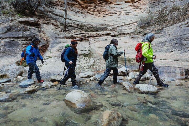 Den berömda smala leden i Zion nationalpark