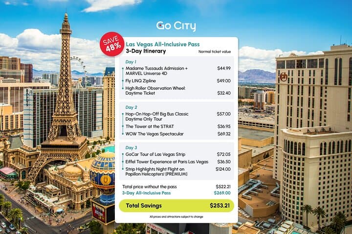 Las Vegas Pass: 45+ Things to Do including Heli Night Flight