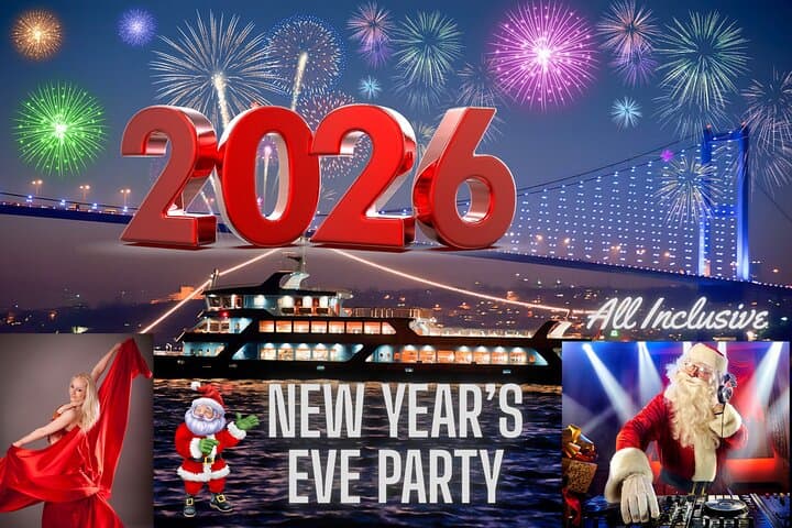 Istanbul New Years Eve 2027 Dinner and Party Cruise on Bosphorus