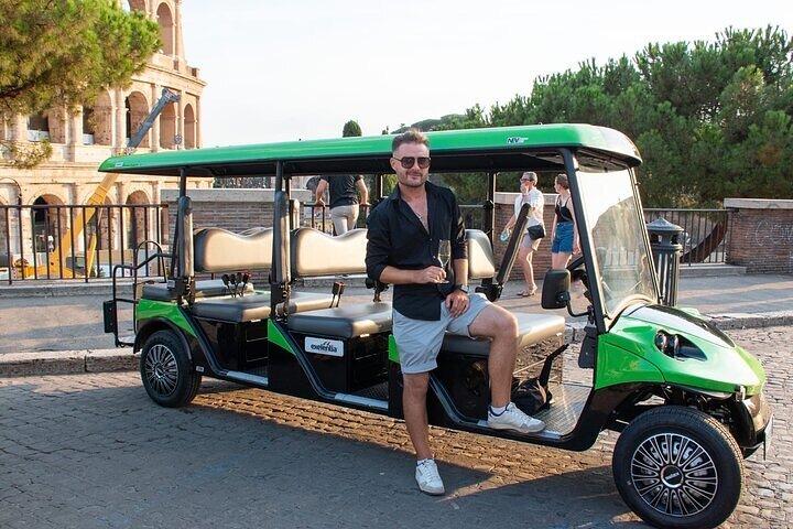 Tour en carro de golf por Roma al atardecer - con Spritz!