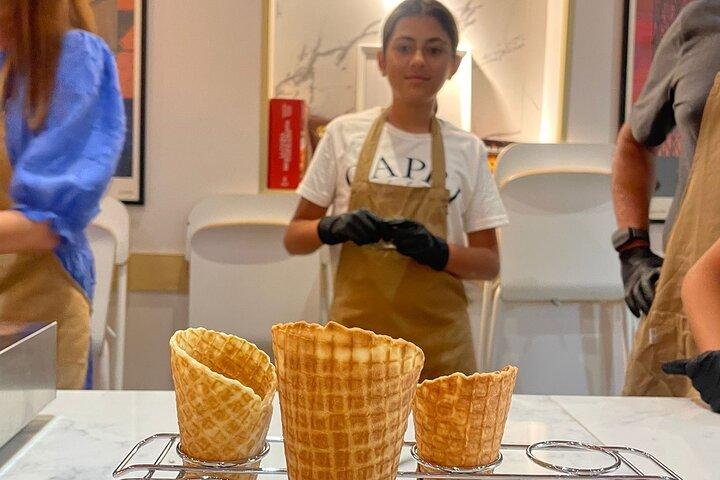 Clase de elaboración de pizza y helado en Roma