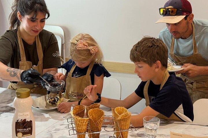 Clase de elaboración de pizza y helado en Roma