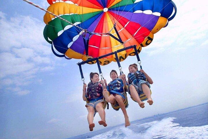 Bali Nusa Dua Combo para-sailing e snorkeling incluem transferência