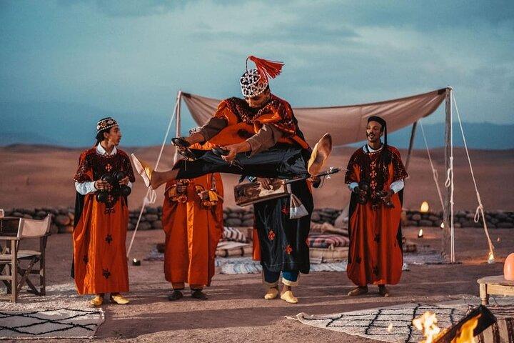 From Marrakech Sunset Dinner in the Agafay Desert
