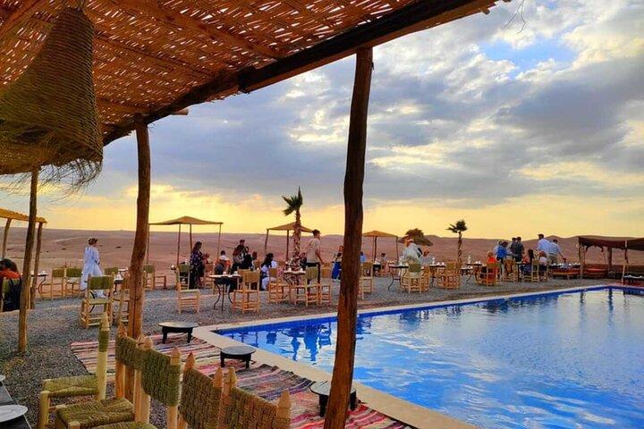 From Marrakech Sunset Dinner in the Agafay Desert