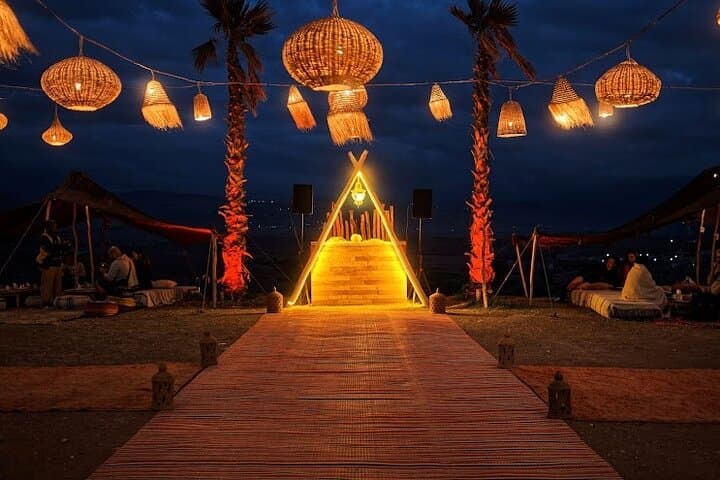 Marrakech: Agafay Desert Sunset Camel Ride, Dinner & Fire Show
