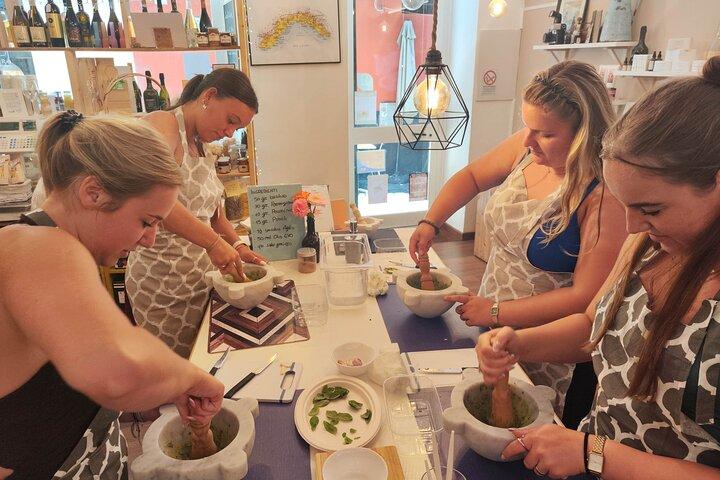 Genoese Pesto Lesson with Mortar, Pasta Tasting and Local Wine