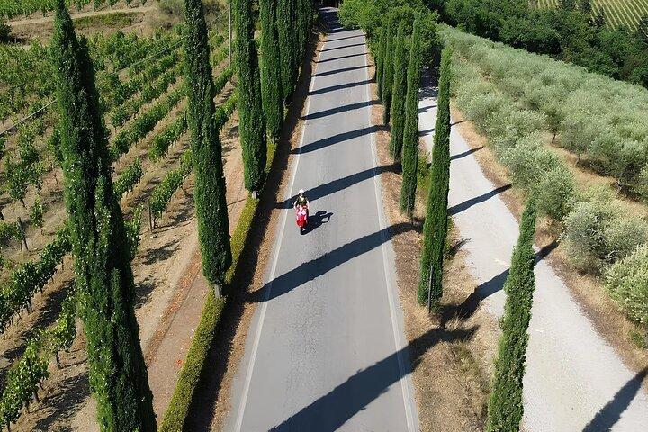 Ganztägige Vespa Vermietung von Castellina in Chianti