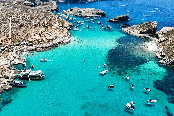 Privébootcharter Blue Lagoon Crystal Lagoon Comino en Gozo