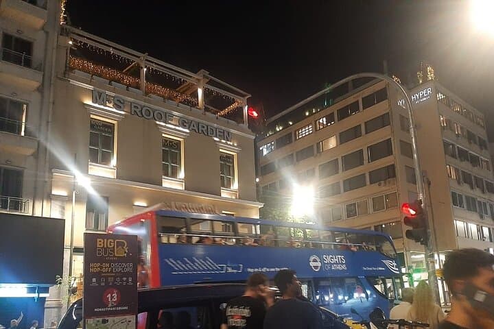 Athens City Night Tour with Open-Top Bus