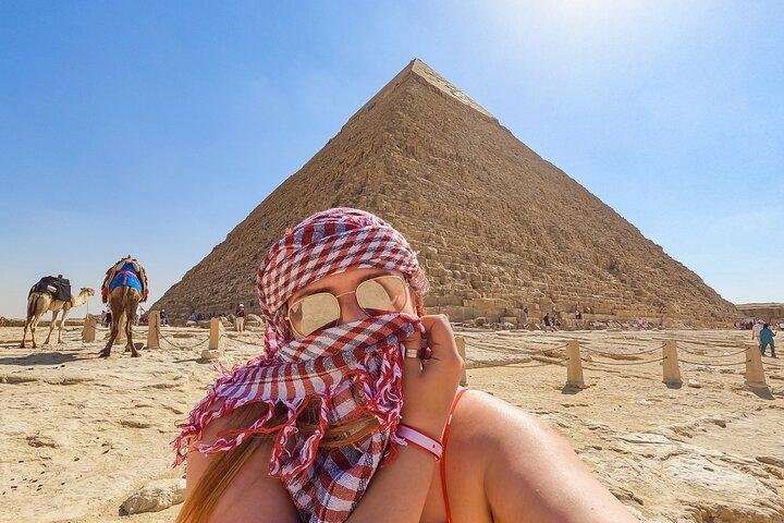 Visite privée d'une journée aux pyramides de Gizeh, au Sphinx, à Memphis et à Saqqarah