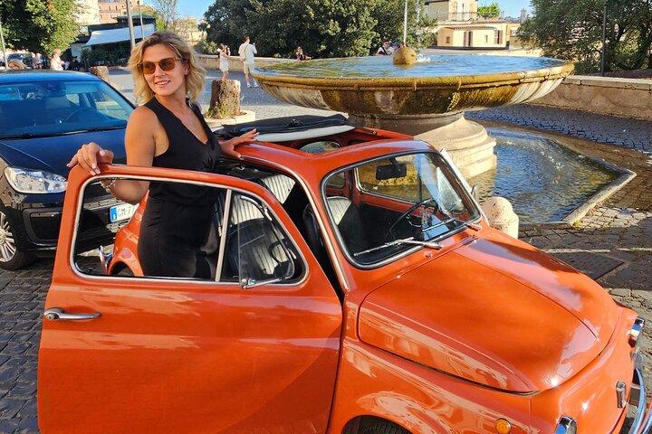 Rome: La Dolce Vita Fiat 500 Tour met romantisch diner