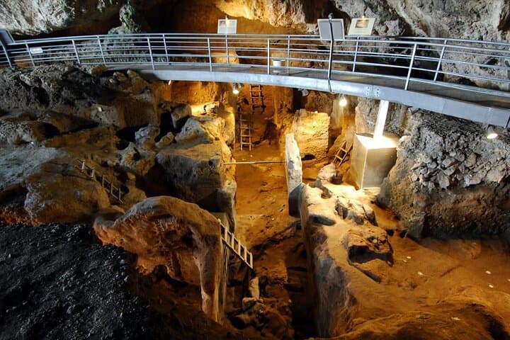Athens to Meteora monasteries & hidden gem a cave from 130.000BC
