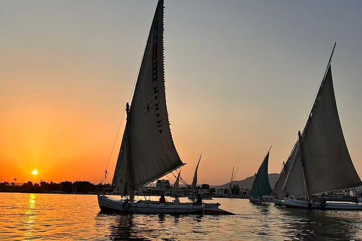 Amazing sunset Felucca Boat Trip Luxor Authentic Nile Experience