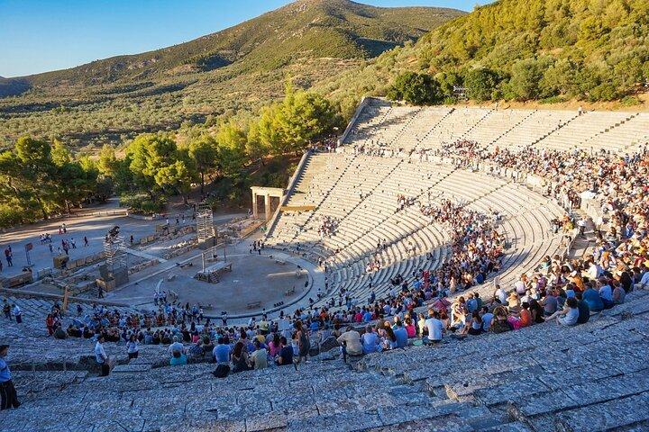 Privat dagstur i Korinthkanalen, Epidaurus, Mycenae og Nafplio