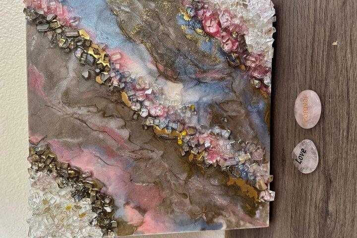 Epoxy Resin Geode pintura classe de arte