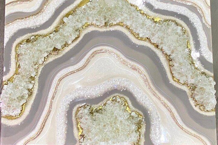 Epoxy Resin Geode pintura classe de arte