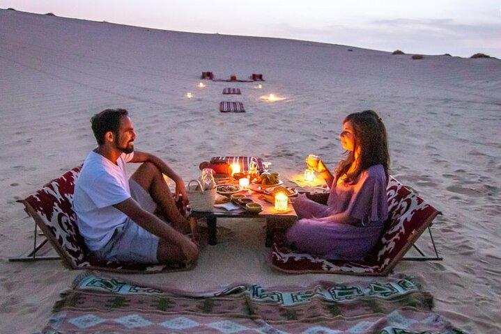 Marrakech: Romantic dinner in Agafay, camel ride and fire show