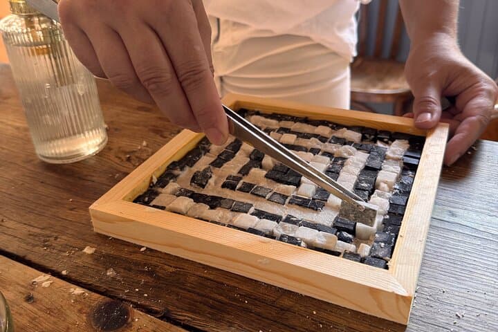 Exclusive Private Mosaic Art Experience with marble tiles