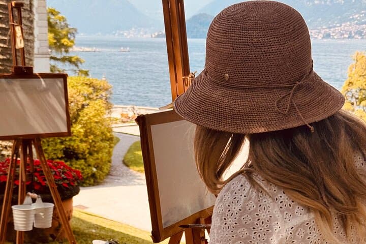 90 minutes, Private painting class on Lake Como shores Bellagio