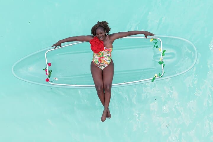 Luxury Clear Kayak and Drone Photoshoot at Kendwa Beach, Zanzibar
