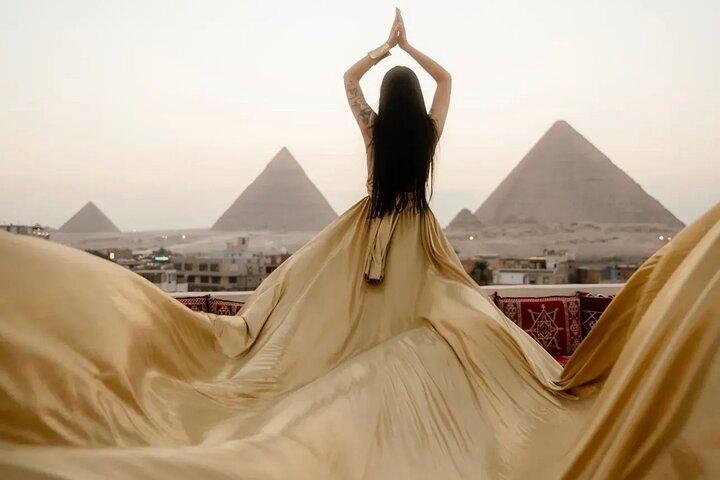 Pirâmides Tour e Vestido Voador Fotografia no Egito
