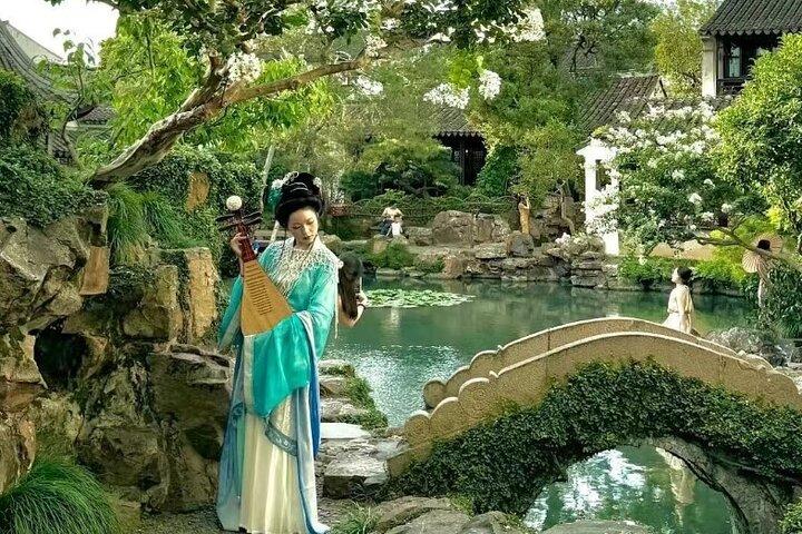 Suzhou privat tur från Shanghai UNESCO trädgårdar och vattenvägar
