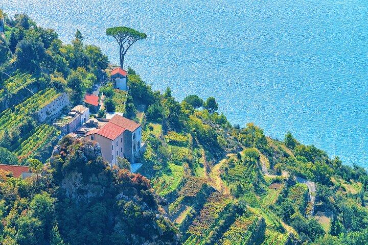 Pequeno grupo Path of the Gods Hike Tour saindo de Sorrento