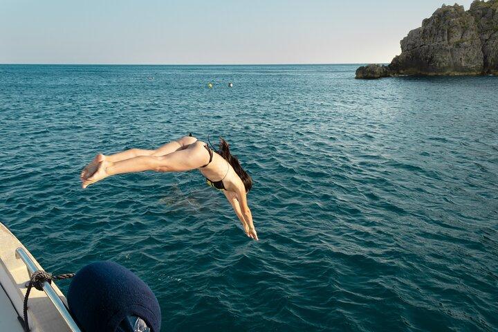 Positano & Amalfi Bootstour ab Sorrent : Schwimmen & leichtes Mittagessen