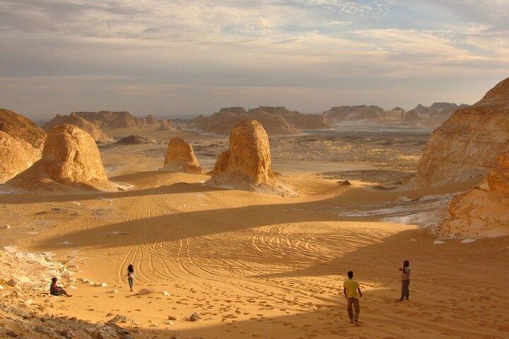 Safari nel deserto bianco e nero