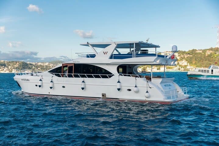 Istanbul Bosphorus Sunset Cruise with Wine on a Luxury Yacht