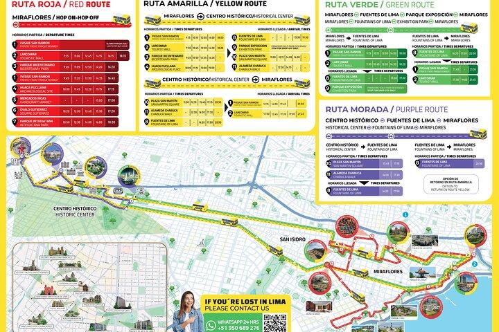 Bus touristique à arrêts multiples à Lima – Billets 24h, 48h ou 72h