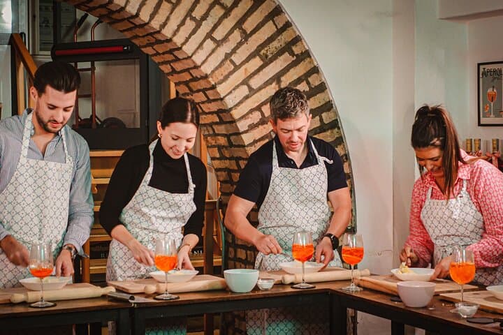 Pasta Cooking Class Near the Colosseum with 3 Spritz Cocktails