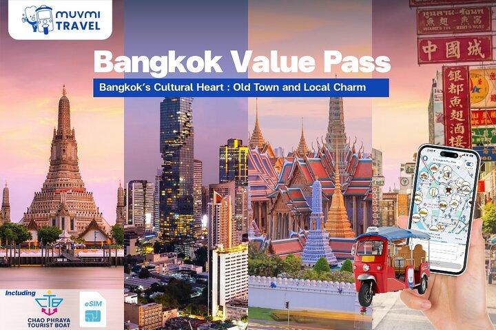 Bangkok Combo : Tuk Tuk App Pass, Chao Phraya Boot & E-sim