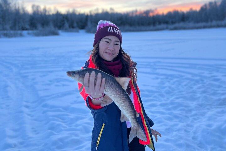 Fairbanks Aurora utsikts- och isfisketur