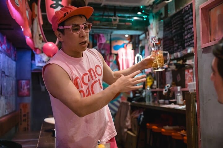 Tokyo Shibuya Crazy Entertainment Bar Experience with Local Guide