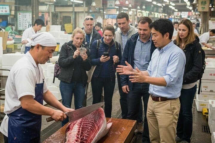 Tokyo Tsukiji Fish Market Tour: 15 Stops & Walk Local Street
