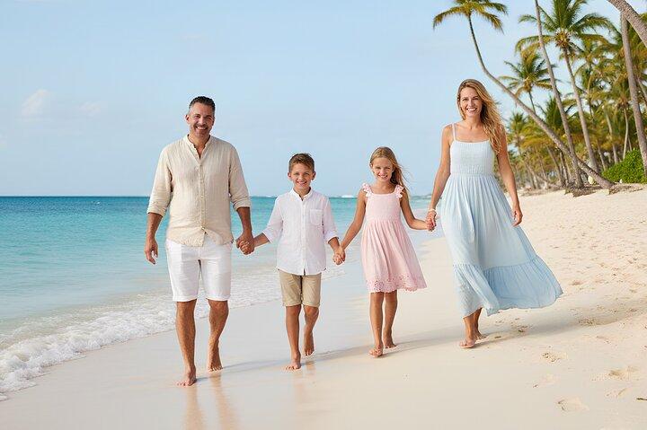 Fotografia de 1 hora na praia em Punta Cana com transferência de ida e volta