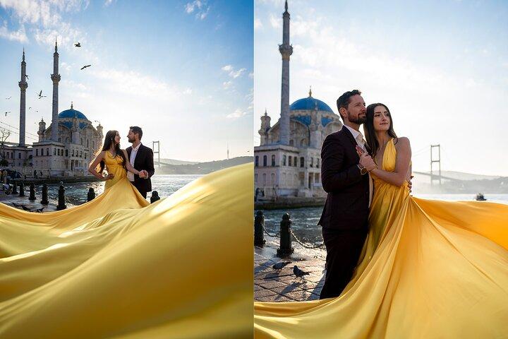 Servizio fotografico a Istanbul con moschee storiche e il Bosforo