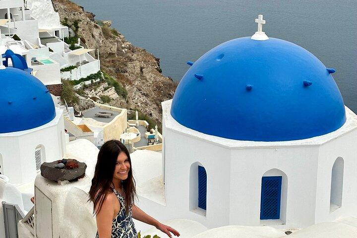Uitzicht op de Caldera, Cliffside Villages en Santorinianse wijnproeverij