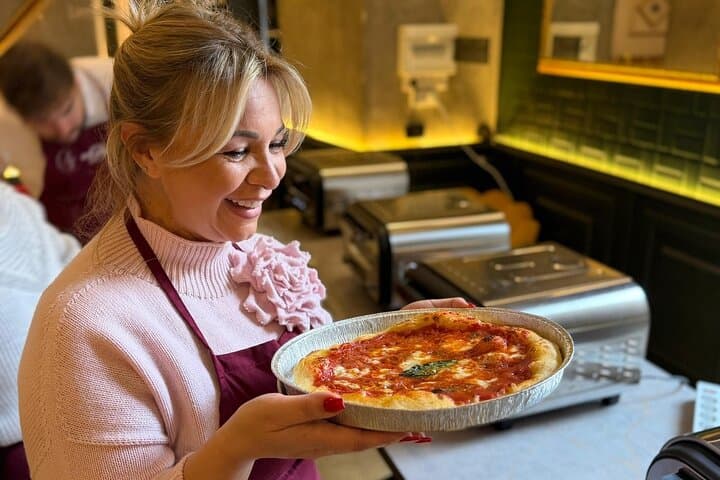 Pizza & Tiramisu Authentic Cooking Class, Drink & Appetizer