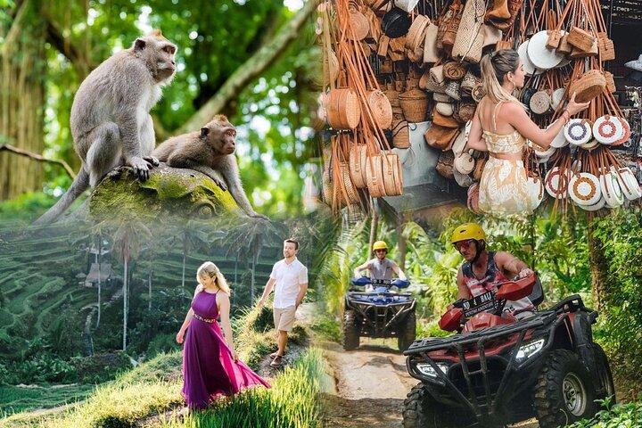 Fuld dag ATV tur, Monkey Forest, Tegalalang ris terrasse