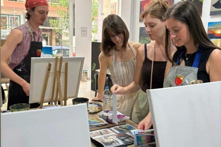 Guided Paint & Sip Workshop in Central Athens